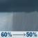 Tuesday: Rain showers likely. Mostly cloudy, with a high near 72. Tuesday: Rain Showers Likely