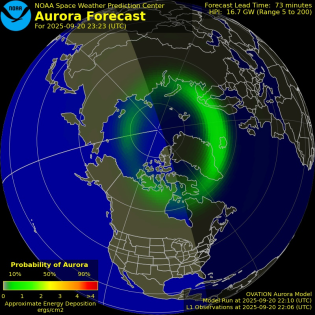 Current Northern hemispheric power input map