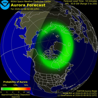 Current Northern hemispheric power input map