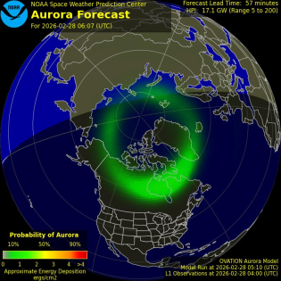 Current Northern hemispheric power input map