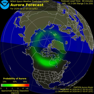 Current Northern hemispheric power input map
