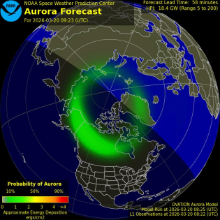 Current Northern hemispheric power input map
