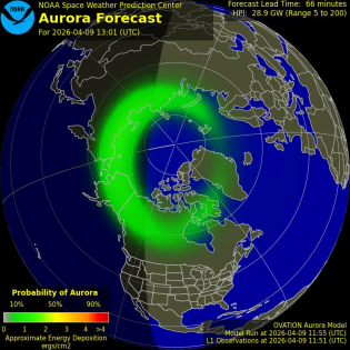 Current Northern hemispheric power input map