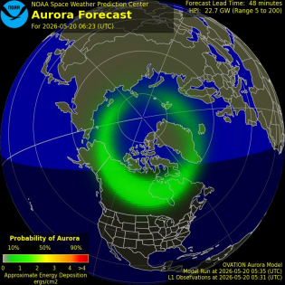 Current Northern hemispheric power input map