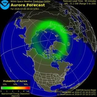 Current Northern hemispheric power input map