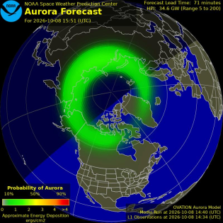 Current Northern hemispheric power input map