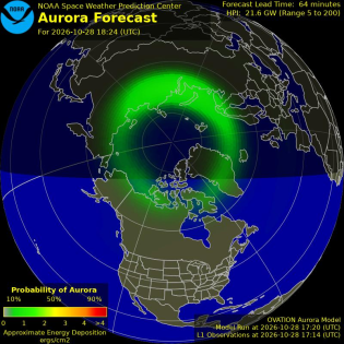 Current Northern hemispheric power input map